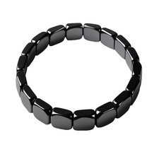 Hematite Bracelet Men Natural Healing Stone Beaded Stretch Confidence Jewelry