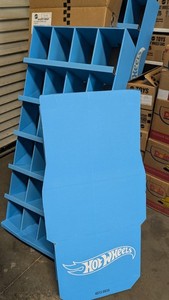 New Hot Wheels 144 Car Factory Shipper Box Display only Blue Cardboard no cars.