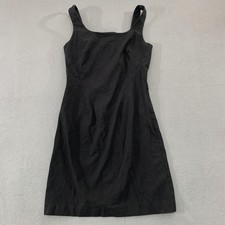 Rag & Bone Dress Womens Small Black Square Neck Sheath Zip Back Made In USA