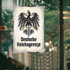 Blechschild Deutsche Reichsgrenze Deutschland Metallschild TEL2847