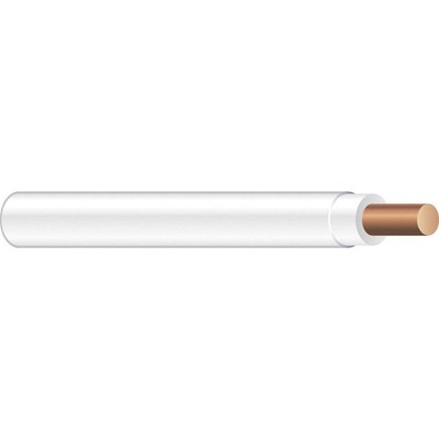 SOUTHWIRE 11596408 Building Wire,10AWG,THHN,Sld,Wht,100ft 4WYY9