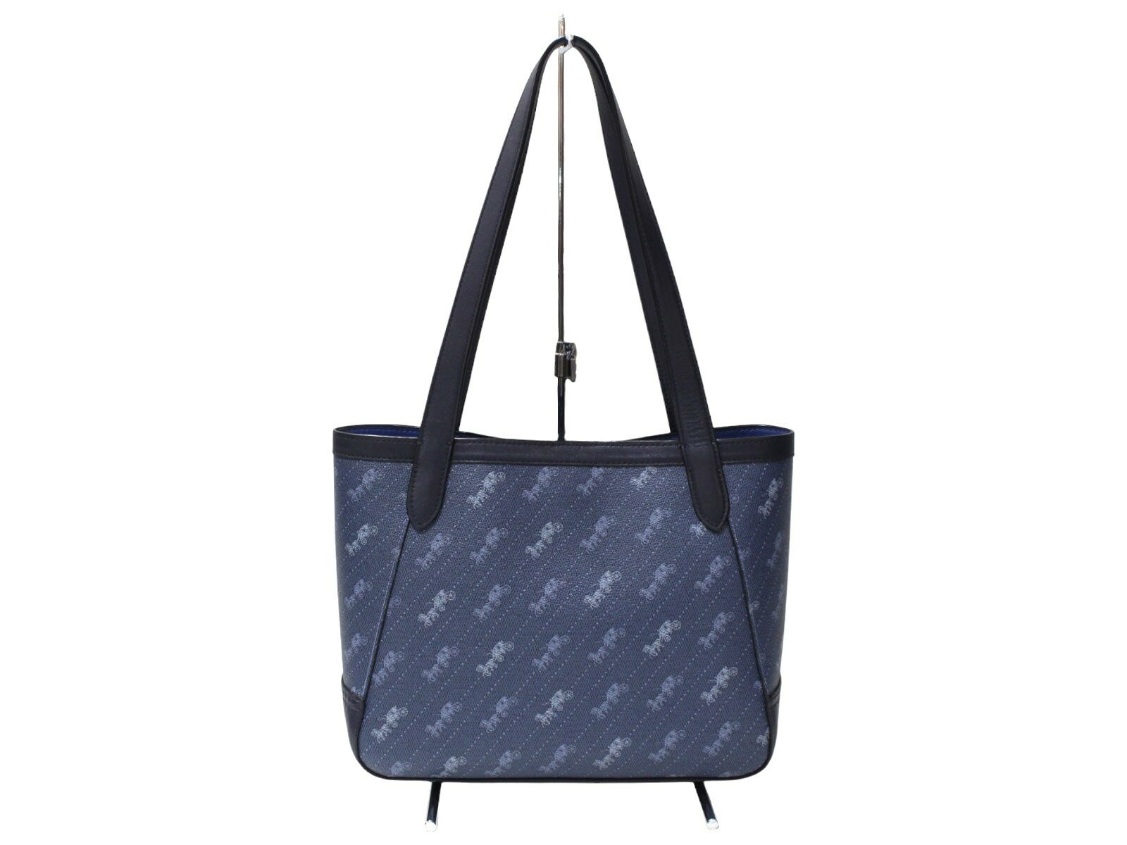 COACH Horse Carriage Tote Handbag C4060 Dark Blue Womens Japan A-260114-9 thumbnail 23