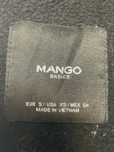 Abrigo de lana mujer MANGO T. S negro envío rápido cálido y acogedor - Imagen 4 de 6