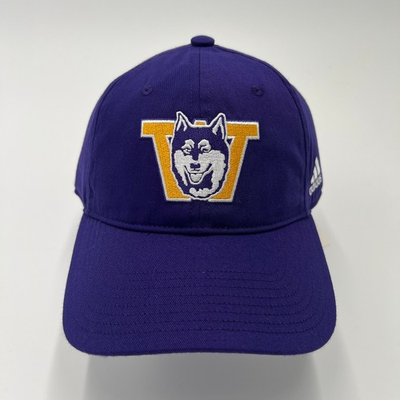 #ad Adidas Purple Husky Logo Baseball Cap Adjustable Strap Primegreen $24.99