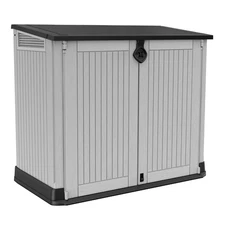 Midi Horizontal Durable Resin Outdoor Storage Shed With Heavy Duty Floor and