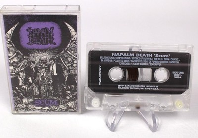 Napalm Death ~ Scum ~ 1991 Earache Records Cassette ~ 88561-1065-4