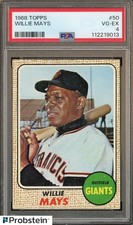 1968 Topps #50 Willie Mays San Francisco Giants HOF PSA 4 VG-EX