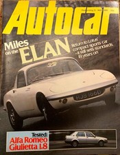 AUTOCAR MAGAZINE 31-MAY-80 - Alfa Romeo Giulietta, Lotus Elan, Datsun Bluebird