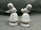 Vintage Porcelain Girl Figurines Playing Violin And Harp — photo 3