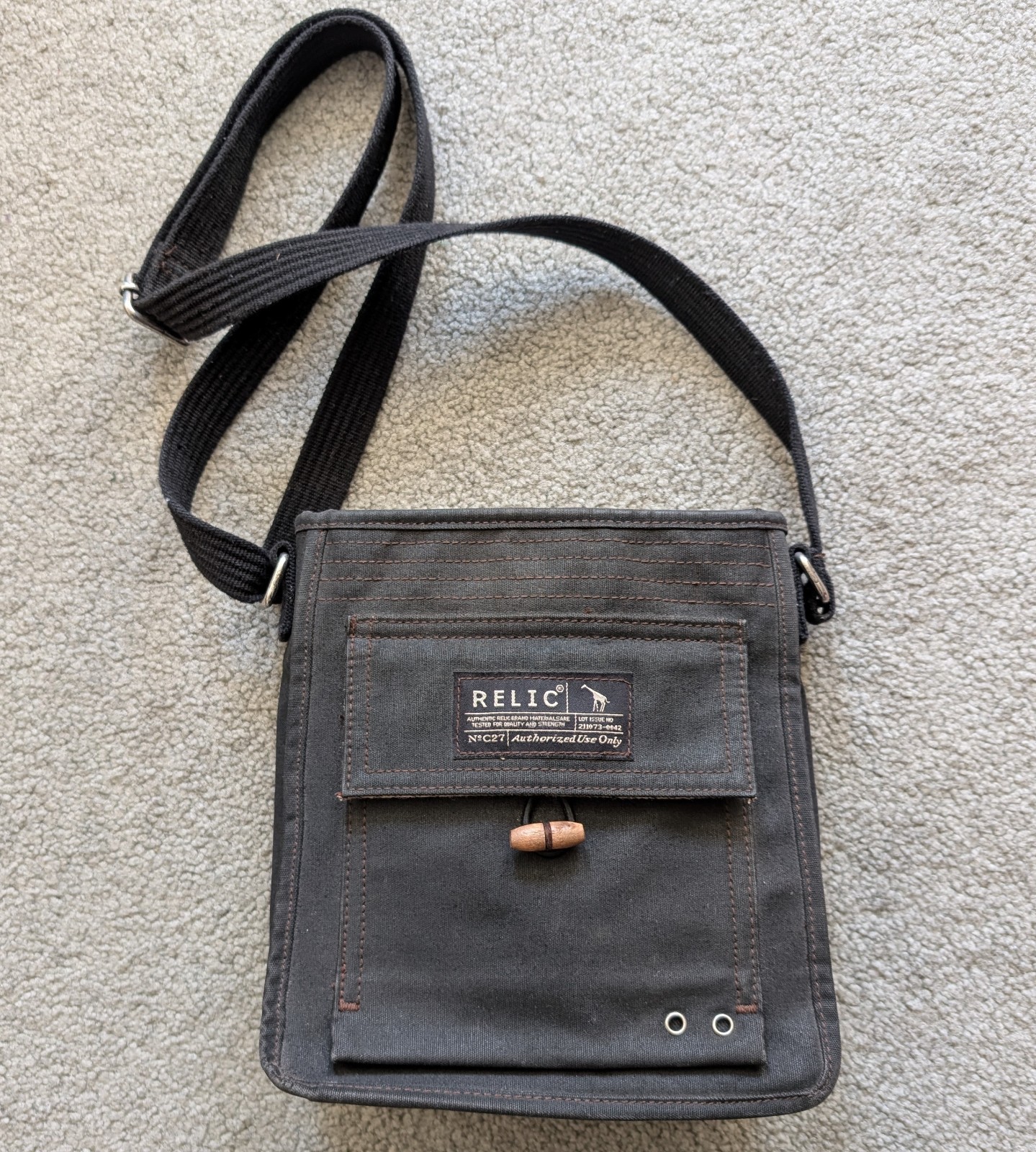 Relic By Fossil Canvas And Leather Crossbody Bag … - image 1