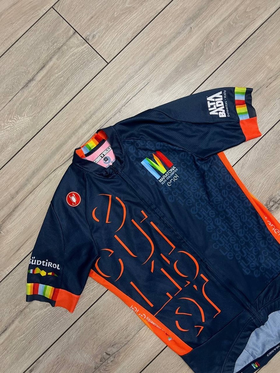Men Castelli Maratona Dles Dolomites Cycling Racing Jersey