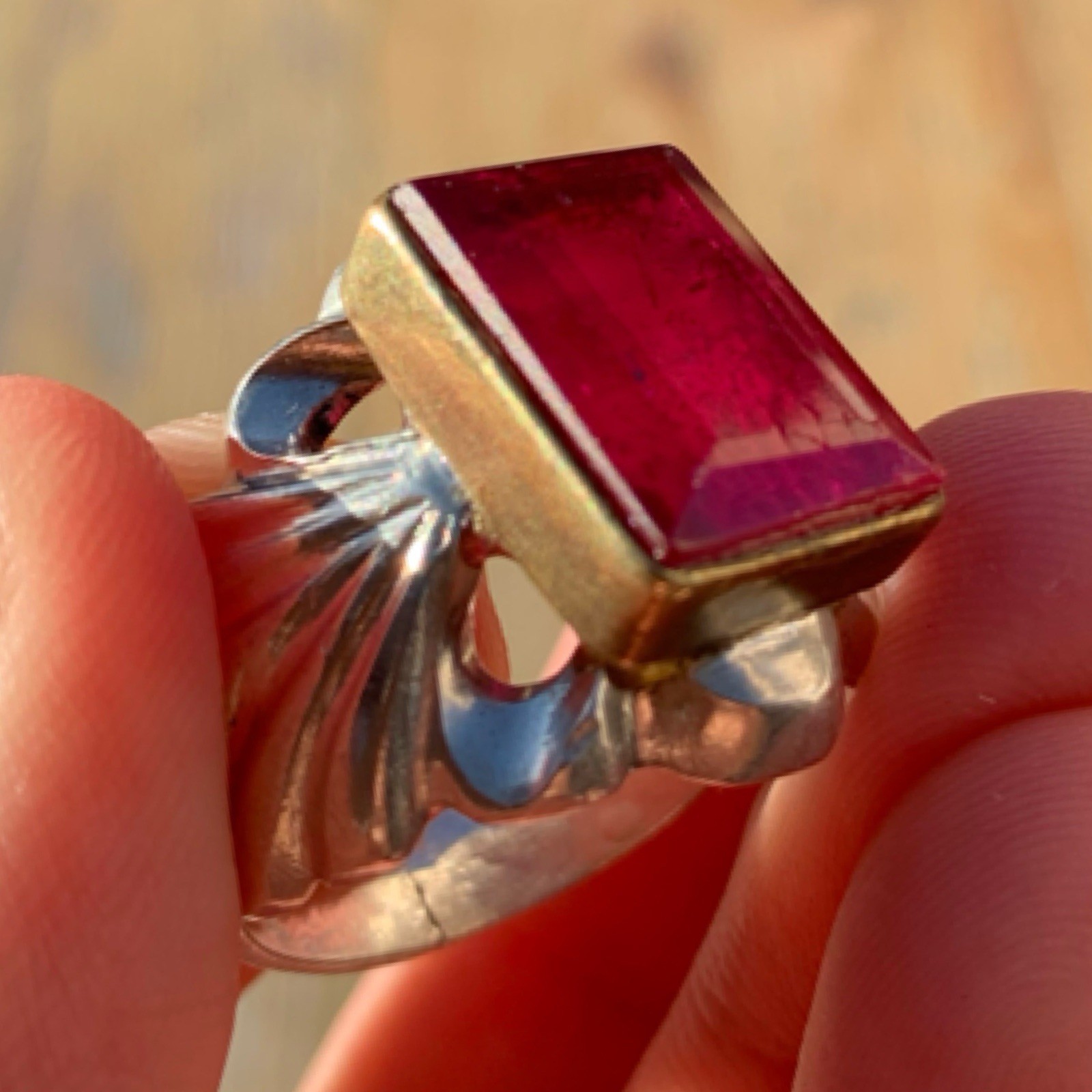 Stunning Rare Vintage Solid Silver Ring Exquisite… - image 7