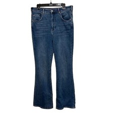 Pilcro Anthropologie The Icon Jeans Womens 32 Blue Bootcut Flare High Rise Denim