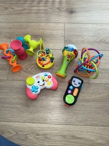 Lot Of 9 Infant Toddler  Baby Development Toys Leap Frog Fisher Price Pipsquigz