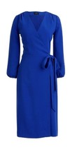 New J.Crew Wrap Dress in 365 Crepe Size 0 MSRP $138