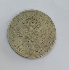 1951 King George VI One Shilling Coin, Highly Collectable Rare