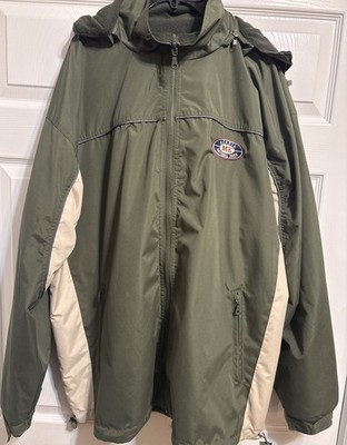 Men s Cheneral Coat~Acadia National Park-Maine (ME)~Full Zip~Green-Tan~XL