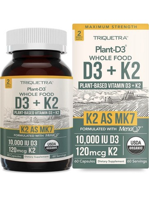 #ad #ad Organic Plant D3 K2 10000 Iu D3 120 Mcg K2 as All Trans MK7 from Menaq7®.. $13.99