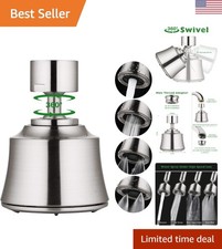 Brushed Nickel Kitchen Faucet Aerator with 4 Spray Modes 360 Swivel Design