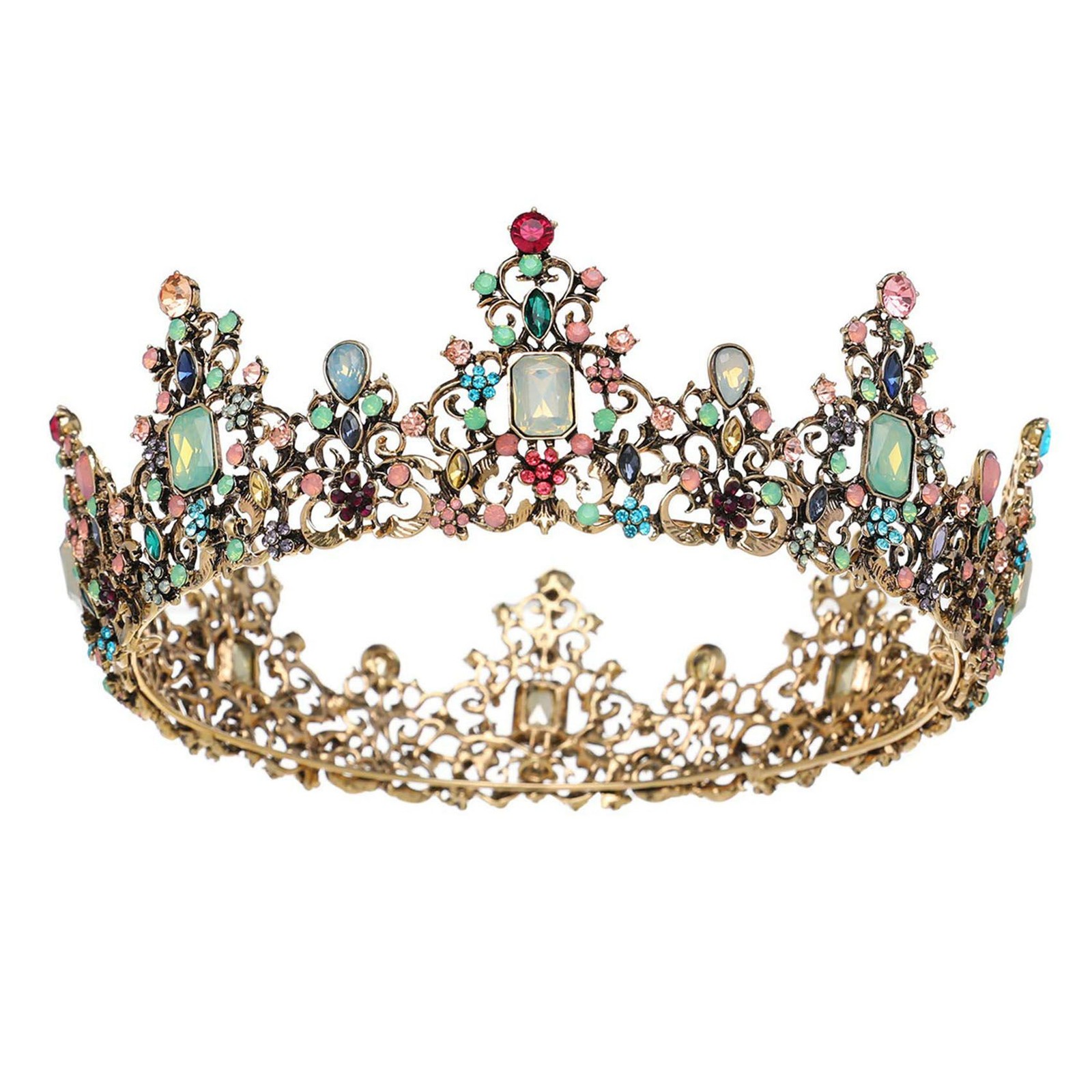 Jeweled  Queen Crown - Rhinestone Wedding Crowns and Tiaras for Women,2685