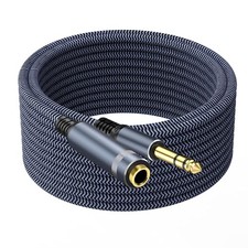 1/4" Male to Female Stereo Headphone Extension Cable - 15Ft, Quarter Inch Guitar