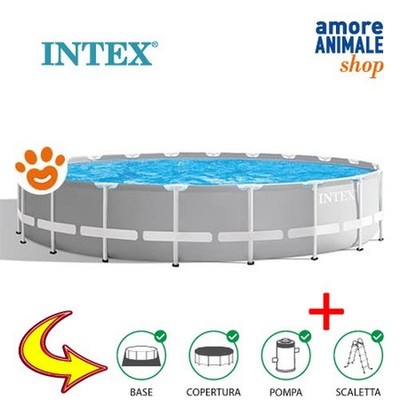 Intex Prism Rahmenpool Rund (Ø610x132 cm) Mit Filterpumpe Art. 26756