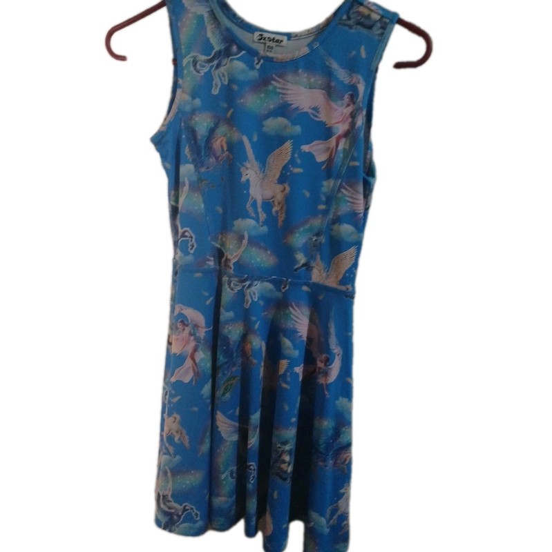 Foxster UNICORN and Angel Graphic Print Dress - Little Girls - Size 10/11 (150)