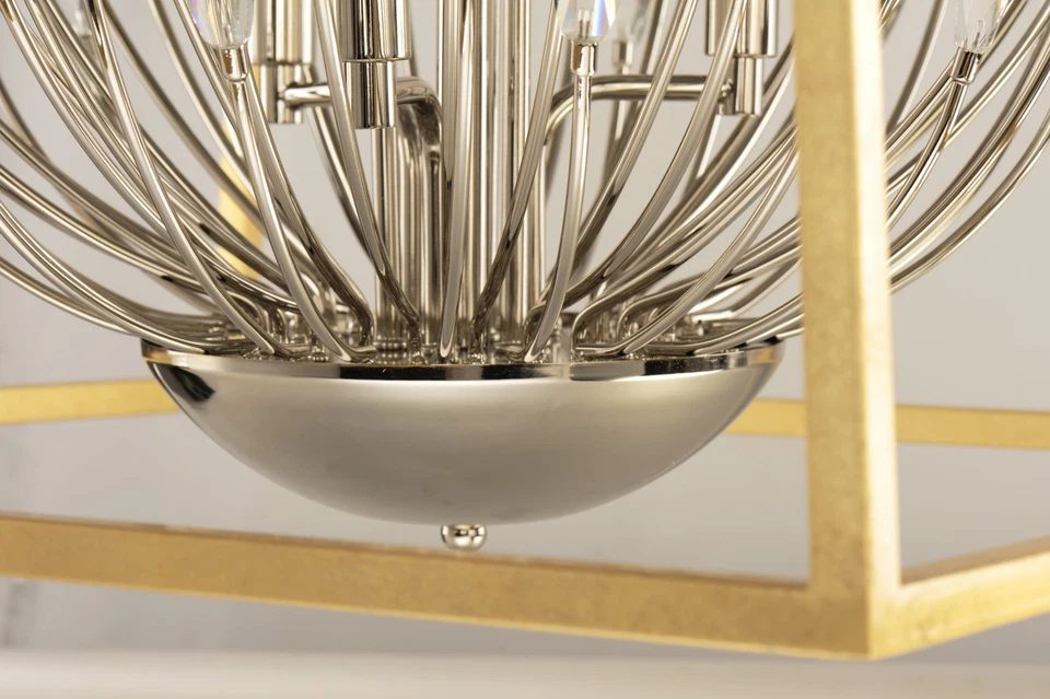 Araña vela cónica Maxim 32406BC ramo 6 luces 25" W - níquel pulido / Foto 3 de 4