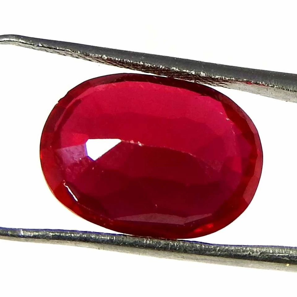 9.55CtsNatural 14x10x6 Imitation Ruby Oval Cut Cabochon Loose Gemstones - Image 3 of 3