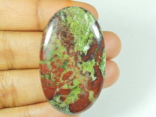 25X42X06 MM Natural Dragon Jasper Oval Shape Cabochon Loose Gemstone 66Cts. v220 - Imagen 2 de 9