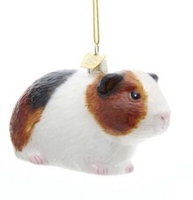 Kurt Adler Noble Gems Guinea Pig Glass Christmas Ornament-3" H