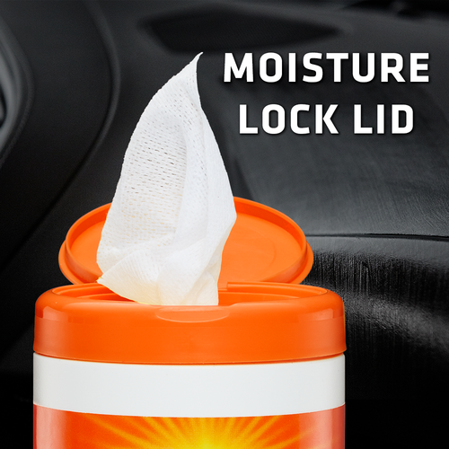 ARMOR ALL Car Auto Interior Leather AIR FRESHENING Cleaning Wipes 25Ct ~ ORANGE - Picture 3 of 6
