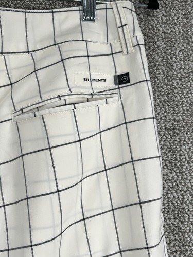 STUDENTI Golf Club bianchi pantaloni a quadri TG 34 PGA pantaloni street wear nerdcore - Foto 2 di 6