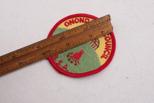 Onondaga Council Vintage Boy Scout Patch (C2L-27) BSA Camp Fire Cabin - Picture 3 of 4
