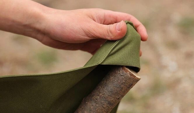 Campingstuhl Faltstuhl Campinghocker Hocker Bushcraft Dreibein Klapphocker Sitz - Bild 3 von 4