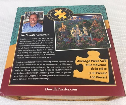 Imaginary Dragons Jigsaw Puzzle 100 Pieces Castles Folk Art Eric Dowdle - Picture 7 of 10
