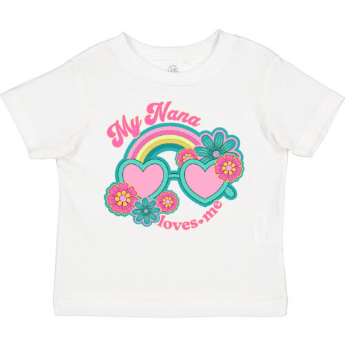 Inktastic Nana Loves Me Girls Granddaughter Toddler T-Shirt Grandchildren Childs