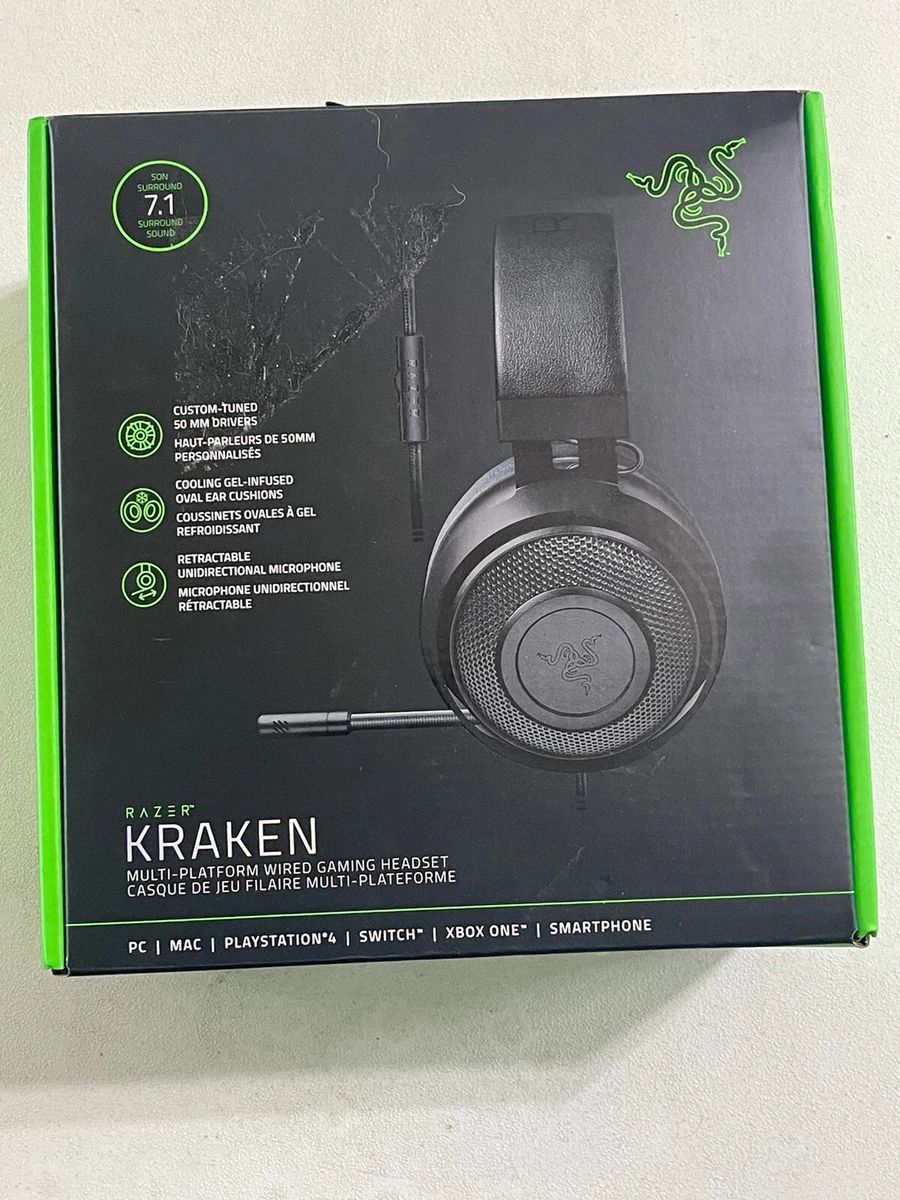 Razer Kraken Wired 7.1 Surround Sound Gaming Headset TESTED Black  811659031853