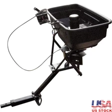 Hitch Mount Grass Seed Spreader ATV UTV Utility Tractor Electric Fertilizer Spre