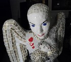 Full Size Sculpted Mosaic Mannequin Angel / Porcelain & 18K gold /Freee Ship Us
