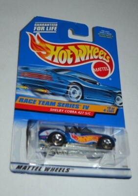 HOT WHEELS 1998 RACE TEAM SERIES IV 3 OF 4 - SHELBY COBRA 427 S/C METALLIC BLUE