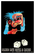 Las Vegas NV Nevada Golden Gate Hotel & Casino "I Crapped!" Chrome Postcard