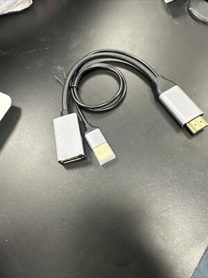 SHUOMENG HDMI to Displayport Adapter 4K@60Hz, 2K@120Hz, 1080P@165Hz, HDMI Male Source ...