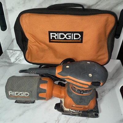 Ridgid R2501 Air Guard Technology Corded Electric 1/4 Sheet Sander W/Soft Bag.