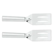 Cooking Spatula – Stainless Steel Spatula With Brushed Aluminum Handle Pack of 2
