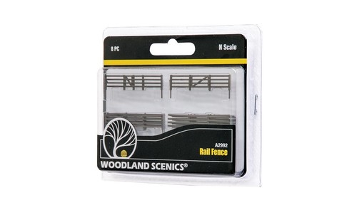 Woodland Scenics N 2992 Rail Fence Rural Farm Land Scenery Detail Set - Picture 4 of 6