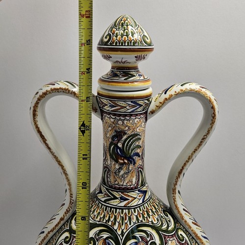 Portugal Faience Ceramic Handled Jug Authentic Hand Painted Museum Reproduction - Picture 17 of 19