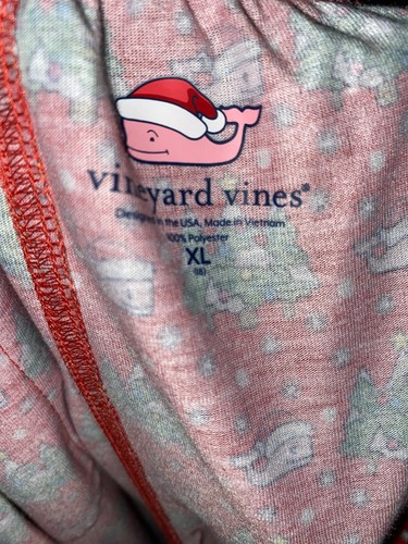 Boys Girls Vineyard Vines Lounge Pants Pajamas Red Whale Christmas Logo XL (18) - Picture 2 of 7