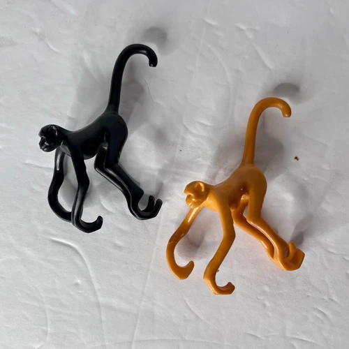 Vintage Fisher Price Little People Set of 2 Monkeys From Zoo Set #916