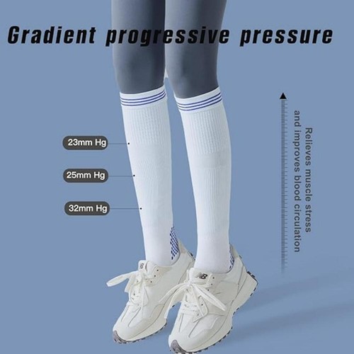 Breathable Pressure Socks Knee High Medical Grade Varicose Veins Stockings US - Picture 5 of 13